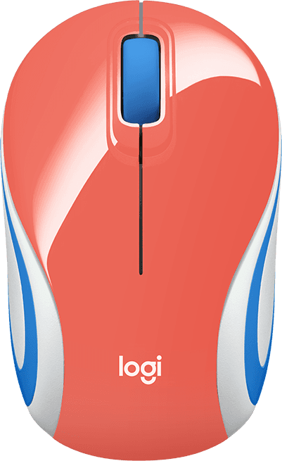 Logitech Wireless Mini Mouse M187 - Coral (910-005362)
