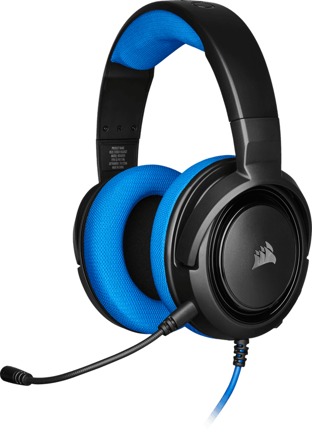 Corsair HS35 Stereo Gaming Headset - Blue (CA-9011196-NA)