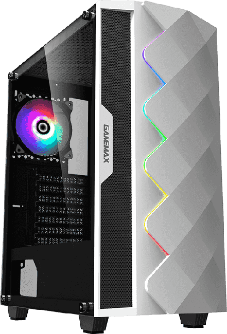 Gamemax White Diamond RGB - Blanco