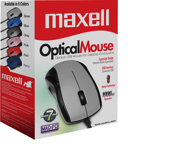 Maxell OpticalMouse MOWR-101 - Silver