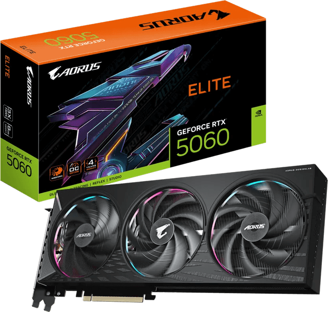 Gigabyte AORUS GeForce RTX 5060 ELITE 8G [GV-N5060AORUS E-8GD]