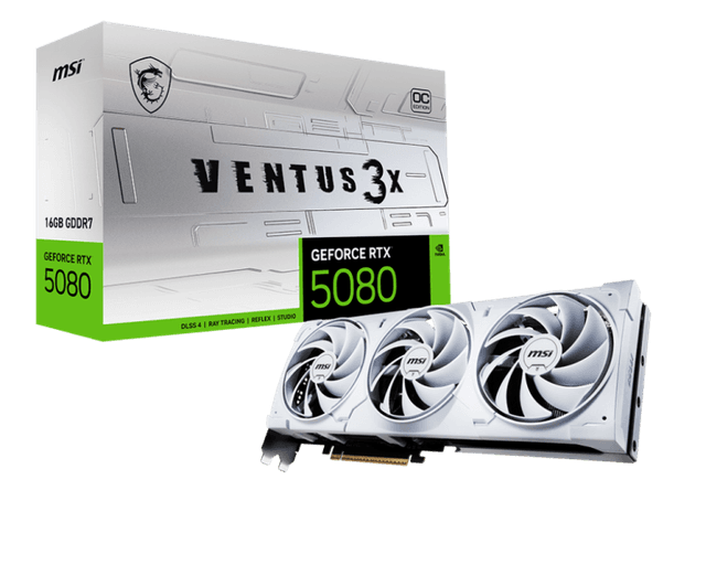MSI GeForce RTX 5080 16G VENTUS 3X OC WHITE [G5080-16V3CW]