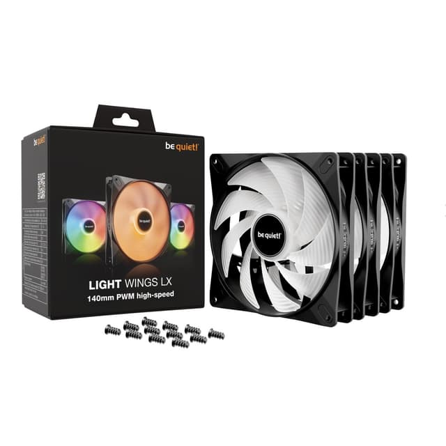 be quiet! Light Wings LX 140mm PWM HS 3-Pack - Black [BL130]