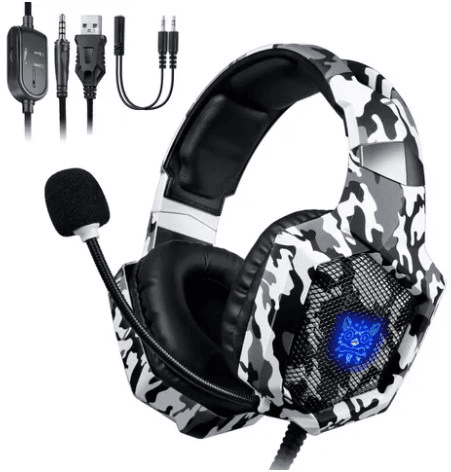 Onikuma K8 Gaming Headset - Grey Camo