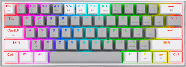 Redragon FIZZ PRO K616-RGB B - Gray - White