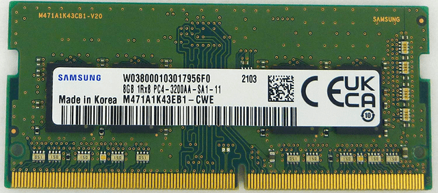 Samsung M471A1K43EB1-CWE (1 x 8 GB | SO-DIMM DDR4-3200)