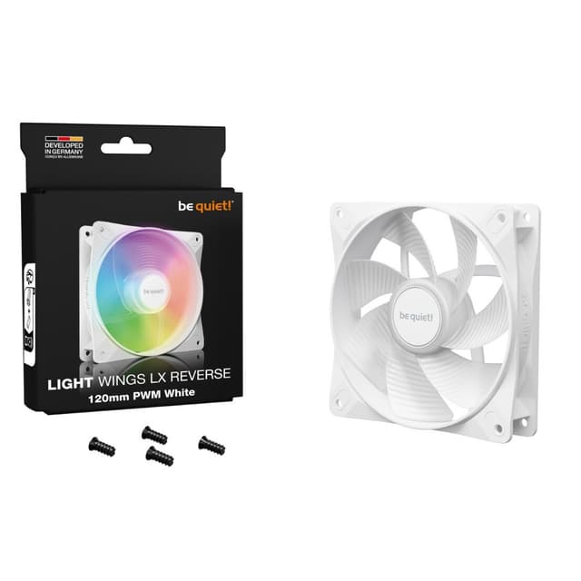 be quiet! Light Wings LX 120mm PWM Reverse - White [BL133]