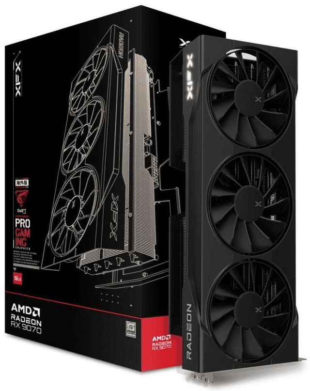 XFX Swift AMD Radeon RX 9070 OC Triple Fan Gaming Edition [RX-97SWFB3B9]