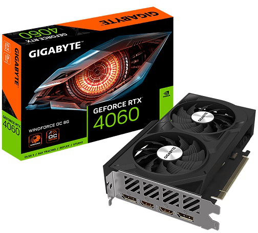 Gigabyte GeForce RTX 4060 WINDFORCE OC 8G [GV-N4060WF2OC-8GD]