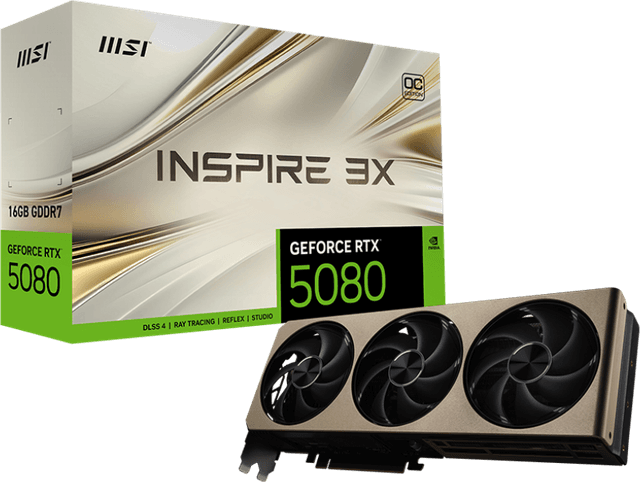 MSI GeForce RTX 5080 16G INSPIRE 3X OC [G5080-16I3C]