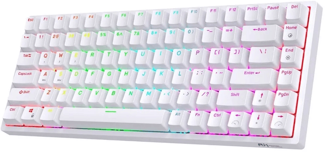 Royal Kludge RK84 Mechanical Keyboard (White / Bluetooth / Brown Switch)