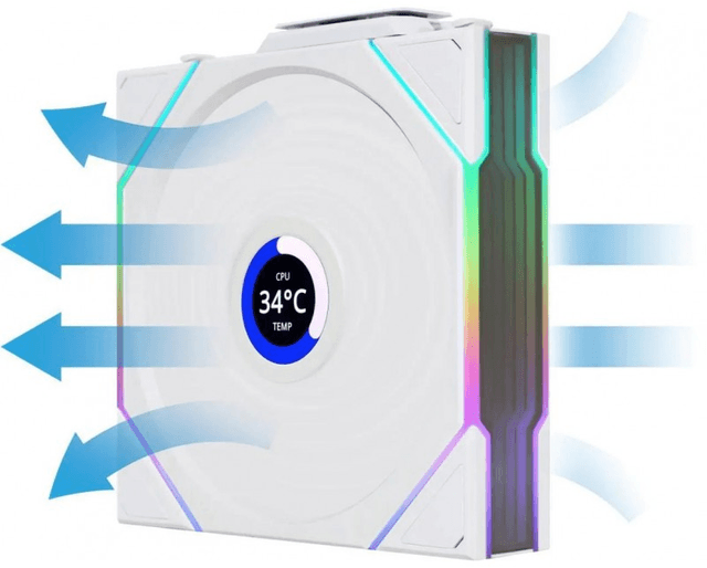 Lian Li UNI FAN TL120 LCD Wireless (Unidad / Blanco) [12TLLCD1W1W]