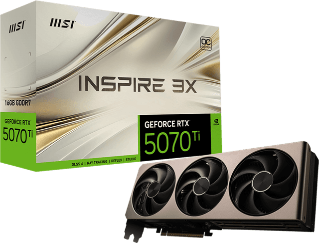 MSI GeForce RTX 5070 Ti 16G INSPIRE 3X OC [G507T-16I3C]