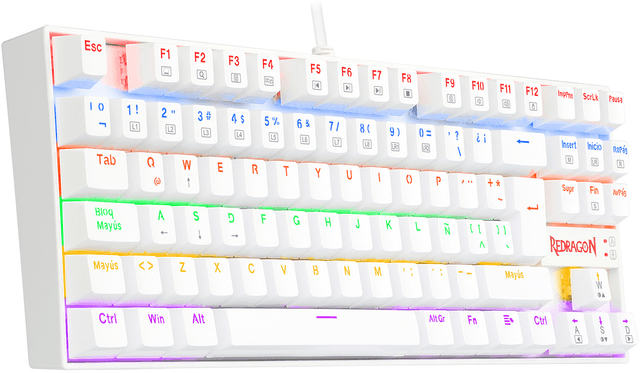 Redragon Kumara K552 Rainbow (Español) (Blanco - Switch Red)