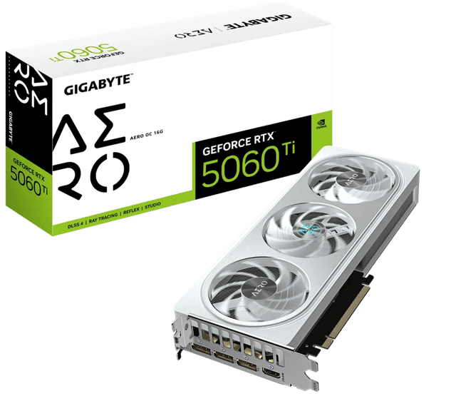 Gigabyte GeForce RTX 5060 Ti AERO OC 16G [GV-N506TAERO OC-16GD]