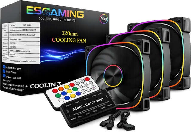 Esgaming EZ-A25 ARGB - Black (Pack 3) [EZ-A25]