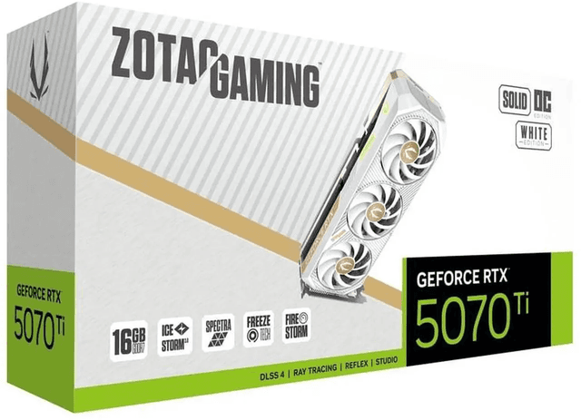 Zotac GAMING GeForce RTX 5070 Ti SOLID CORE OC White Edition [ZT-B50710Q2-10P]