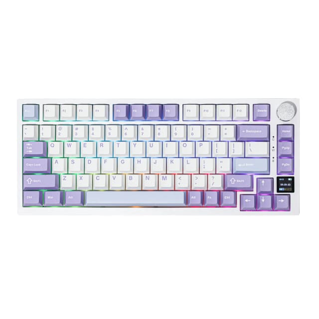 Ajazz AK820 Pro - White Purple (Ajazz Flying Fish Switch)