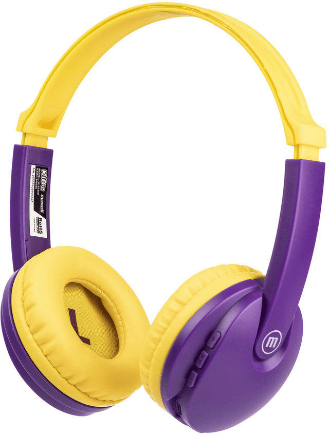 Maxell BT-350 Kid'z Wireless Headphones - Purple/Yellow (HP-BT350)