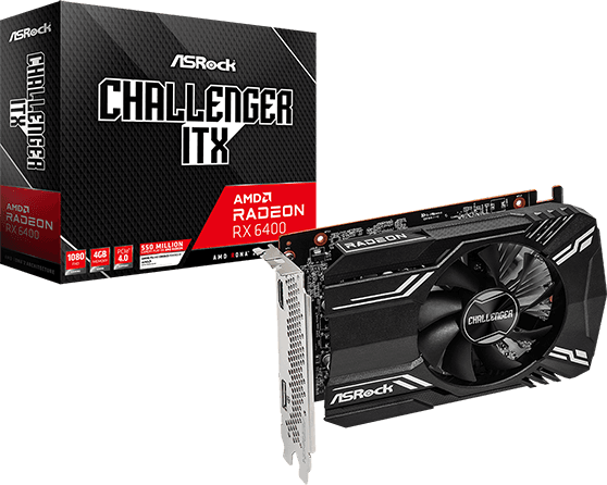 ASRock Radeon RX 6400 Challenger ITX 4GB [RX6400 CLI 4G]