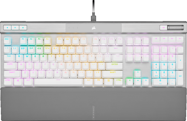 Corsair K70 RGB PRO Mechanical Gaming PBT Double Shot Pro White - OPX (CH-910951A-NA)