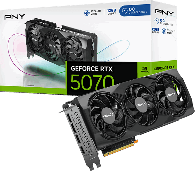 PNY GeForce RTX 5070 Overclocked Triple Fan [VCG507012TFXPB1-O]