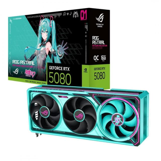 ASUS ROG Astral GeForce RTX 5080 16GB GDDR7 OC HATSUNE MIKU EDITION [ROG-ASTRAL-RTX5080-O16G-HATSUNE-MIKU-EDITION]