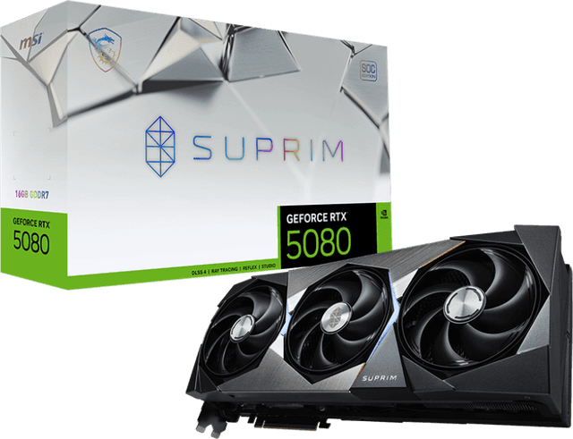 MSI GeForce RTX 5080 16G SUPRIM SOC [G5080-16SPS]