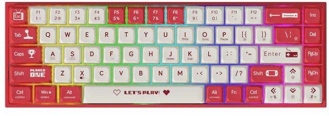 Ajazz AK680 - White Red (Red Switch)