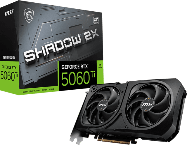 MSI GeForce RTX 5060 Ti 16G SHADOW 2X OC PLUS [G506T-16S2CP]