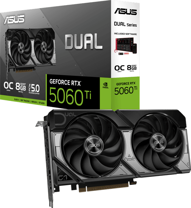 ASUS Dual GeForce RTX 5060 Ti 8GB GDDR7 OC Edition [DUAL-RTX5060TI-O8G]