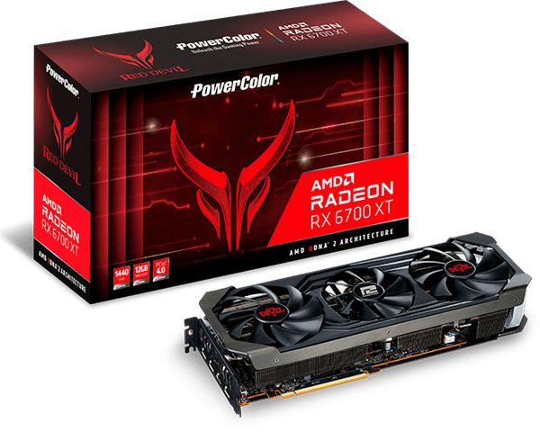 PowerColor Radeon RX 6700 XT Red Devil 12GB [AXRX 6700XT 12GBD6-3DHE/OC]