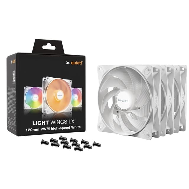 be quiet! Light Wings LX 120mm PWM HS 3-Pack - White [BL125]