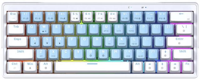 Fantech ATOM X63 MK611 AME Edition - Blue/White / Rosie Switches