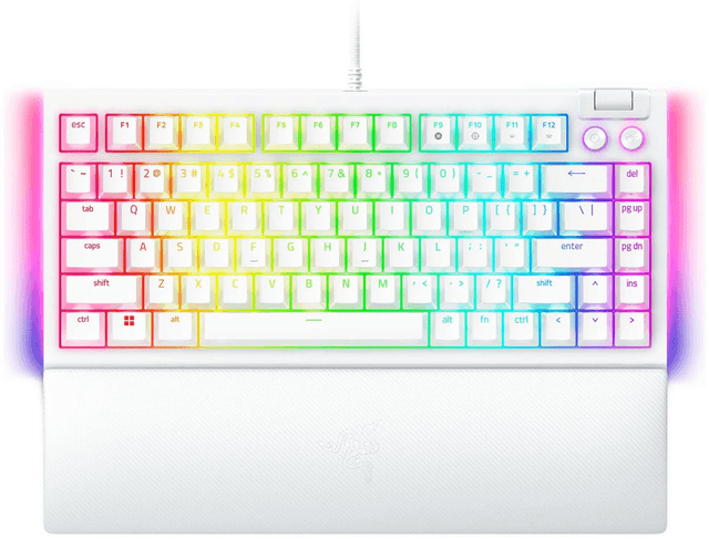 Razer BlackWidow V4 75% - White (Orange Switches) (RZ03-05001700-R3M1)