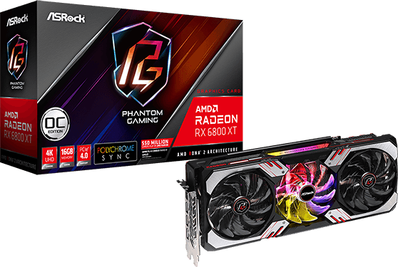 ASRock Radeon RX 6800 XT Phantom Gaming D 16G OC [RX6800XT PGD 16GO]