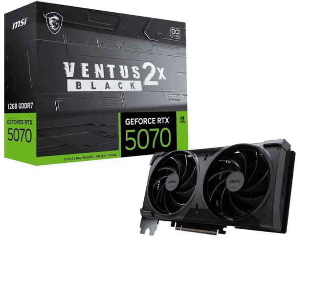 MSI GeForce RTX 5070 12G VENTUS 2X BLACK OC