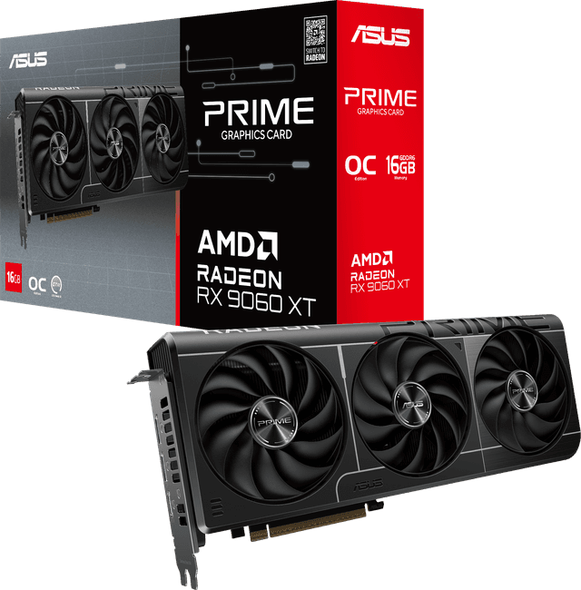 ASUS Prime Radeon RX 9060 XT 16GB GDDR6 OC Edition [PRIME-RX9060XT-O16G]