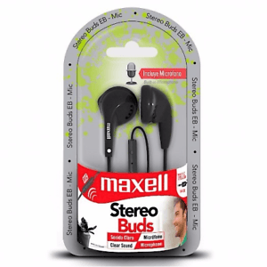 Maxell EB-MIC StereoBuds c/ Mic - Negro