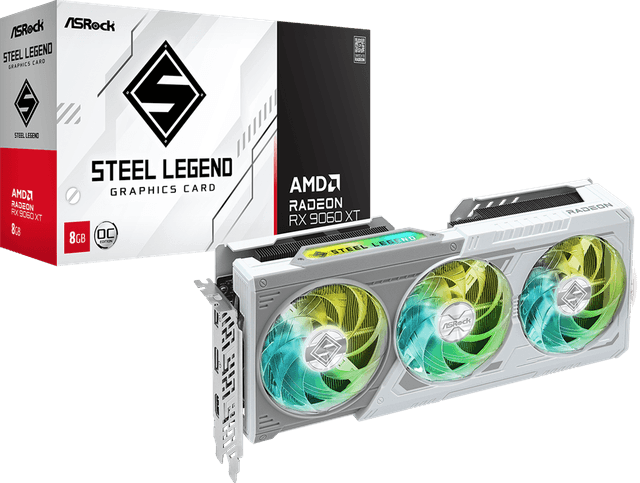 ASRock Radeon RX 9060 XT Steel Legend 8GB OC [RX9060XT SL 8GO]