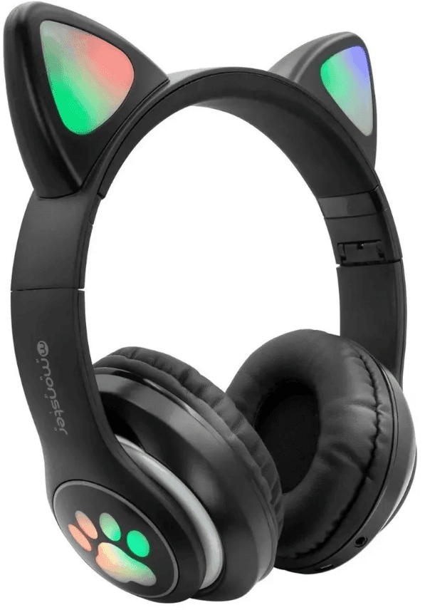 Monster Audio CoolKid Cat Ears - Black (CKBT01)