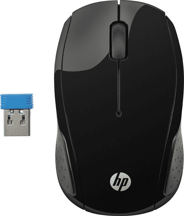 HP 200 Wireless Optical Mouse (Negro) (X6W31AA)