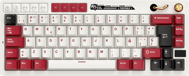 Royal Kludge RK M65 (White Red / Beige Switch) (RK-M65)