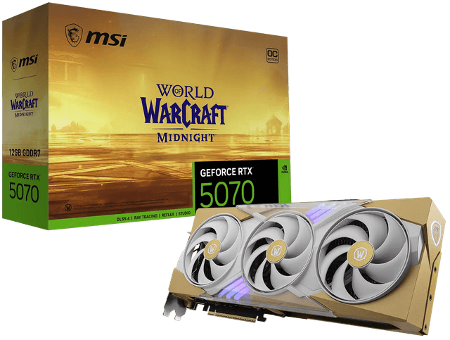 MSI GeForce RTX 5070 12G WORLD OF WARCRAFT MIDNIGHT VOID EDITION OC (clone) [G507012WMVEC / 912-V532-255]