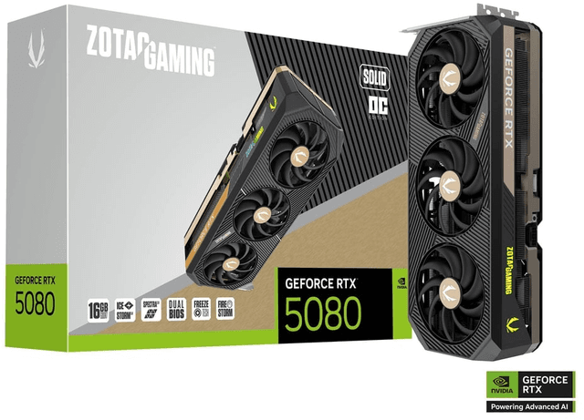 Zotac GAMING GeForce RTX 5080 SOLID OC [ZT-B50800J-10P]
