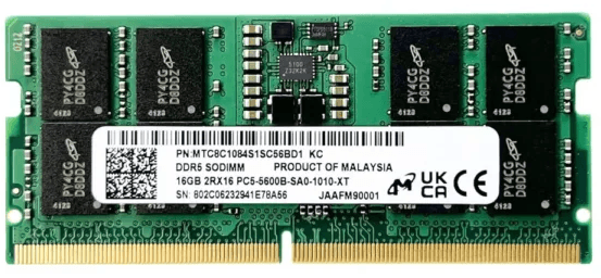Micron MTC8C1084S1SC56BD1 (1 x 16 GB | SO-DIMM DDR5-5600)