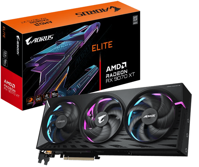 Gigabyte AORUS Radeon RX 9070 XT ELITE 16G [GV-R9070XTAORUS E-16GD]
